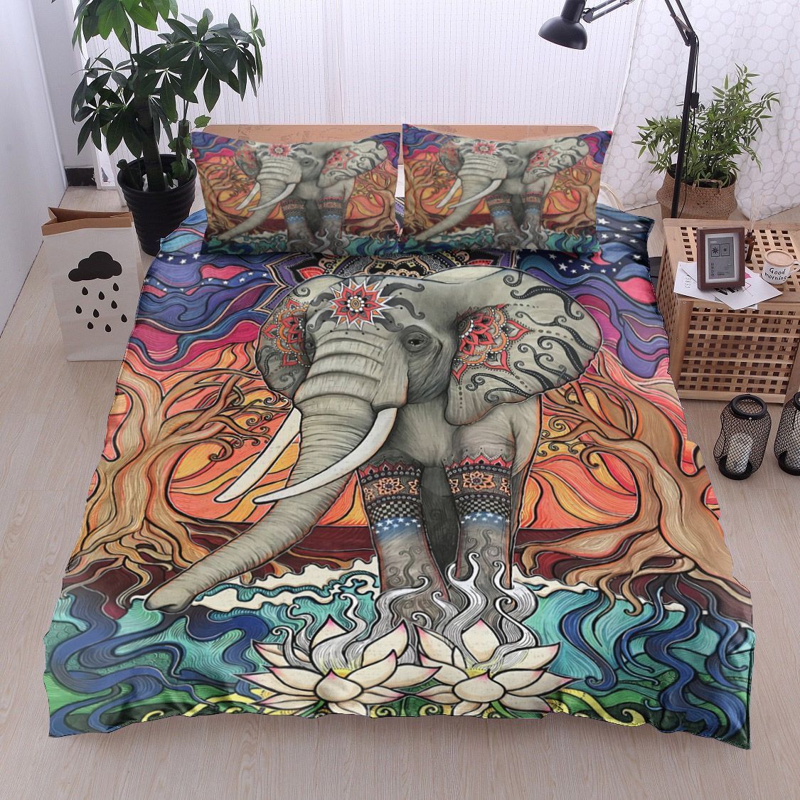 Mandala Elephant Bedding Set