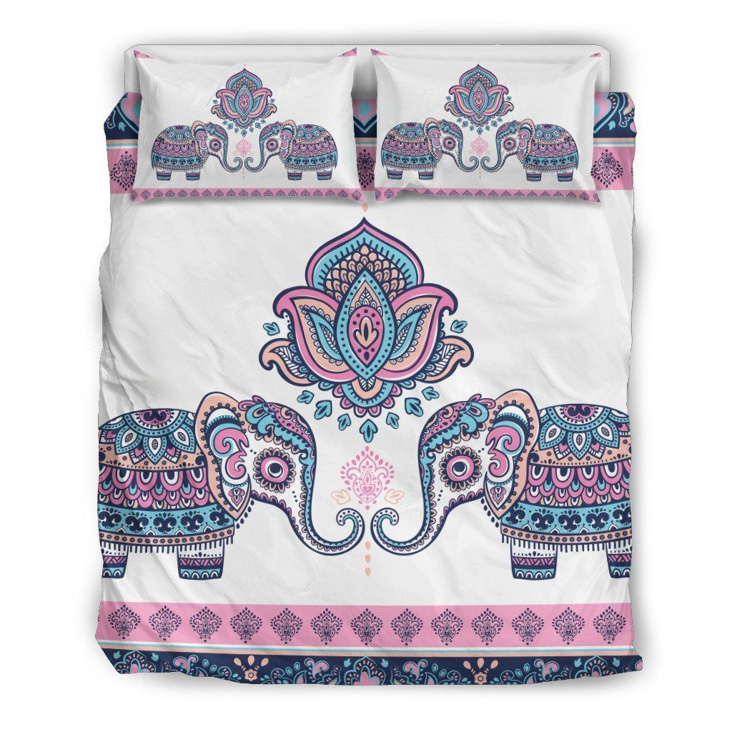 Mandala Elephant Flower 3D Bedding Set