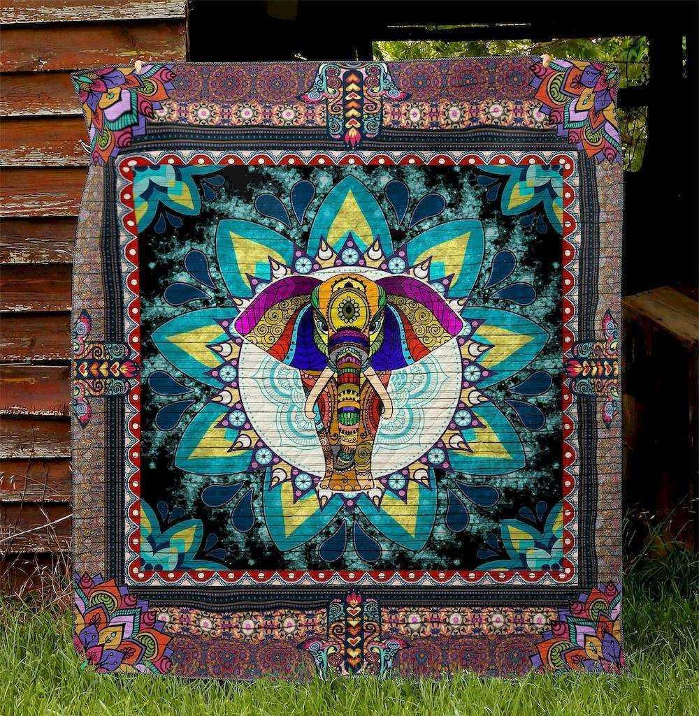 Mandala Elephant TL100522 Quilt Blanket