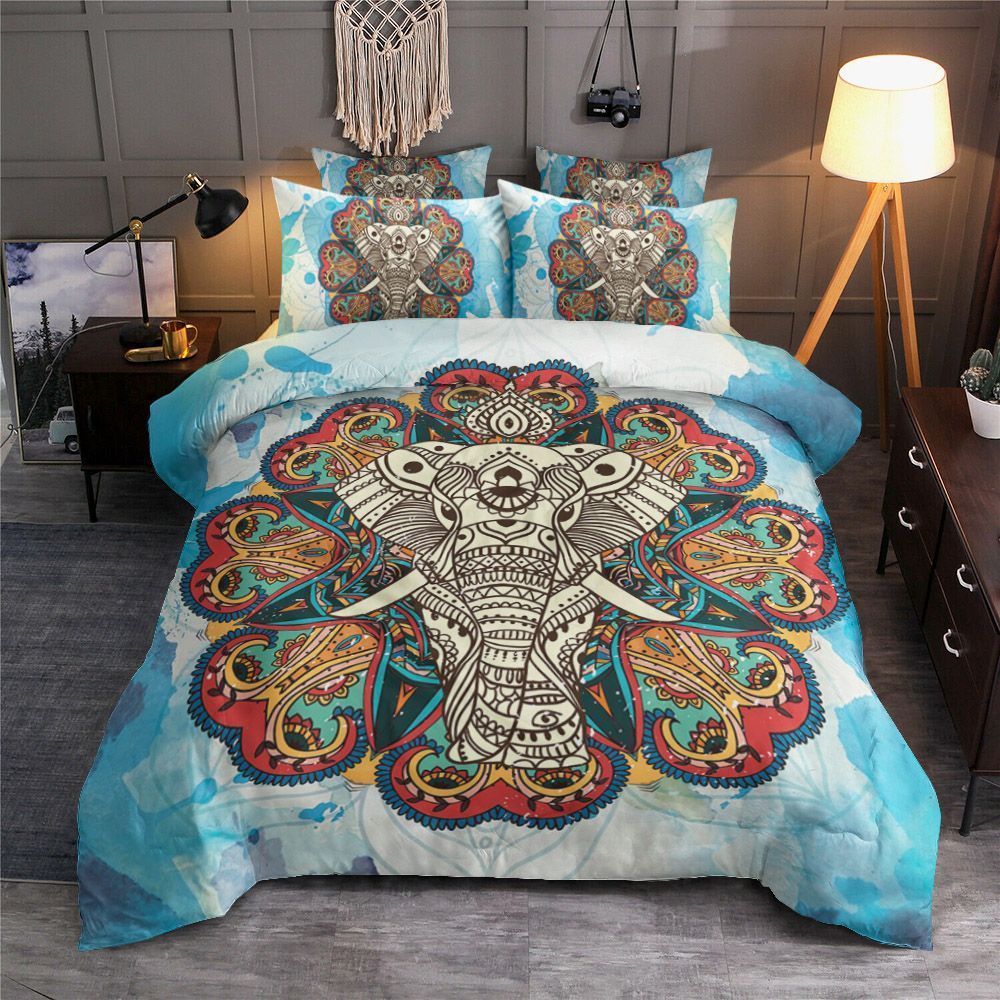 Mandala Elephant Bedding Set