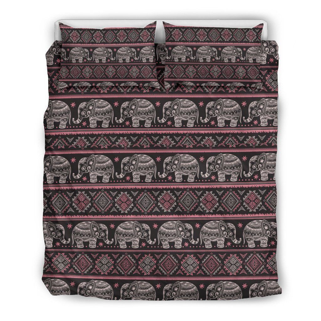 Mandala Elephant Vintage Printed Bedding Set
