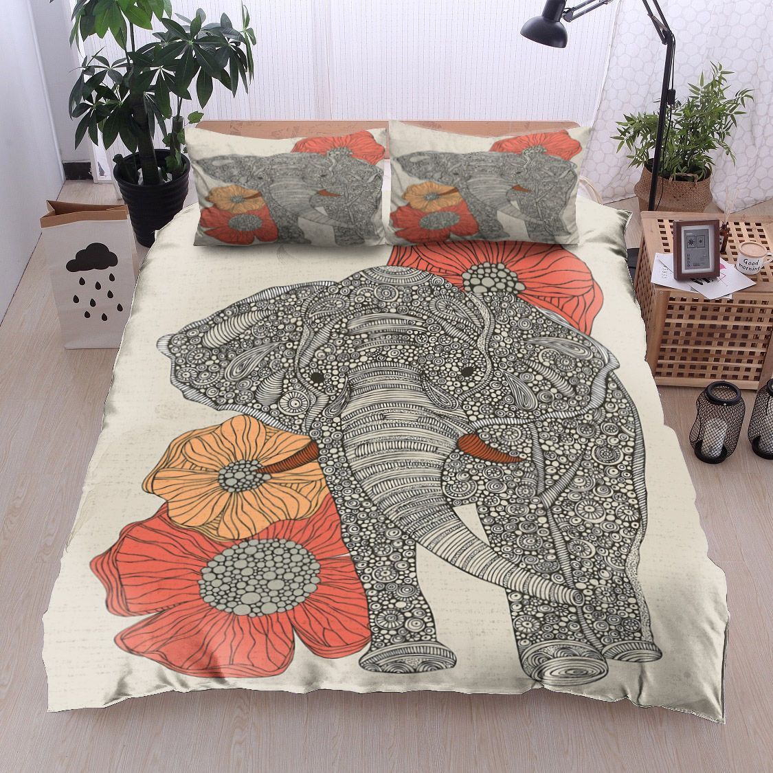 Mandala Elephants Bedding Set