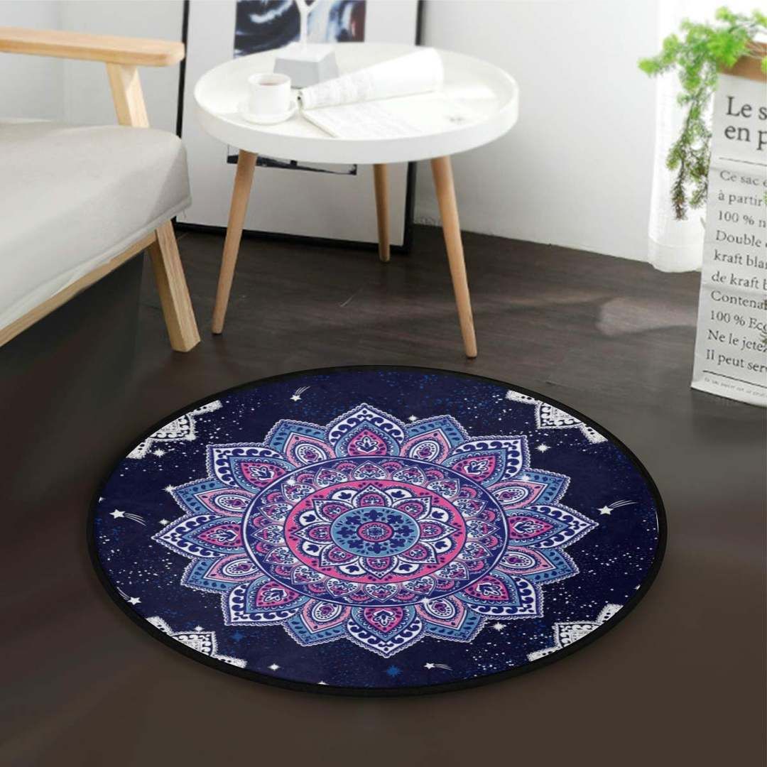 Mandala Floral Round Carpet