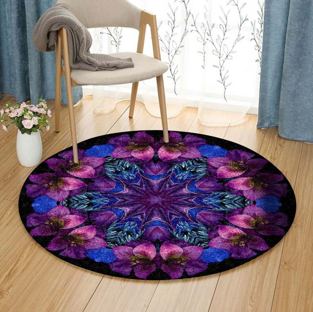 Mandala Flower Round Carpet