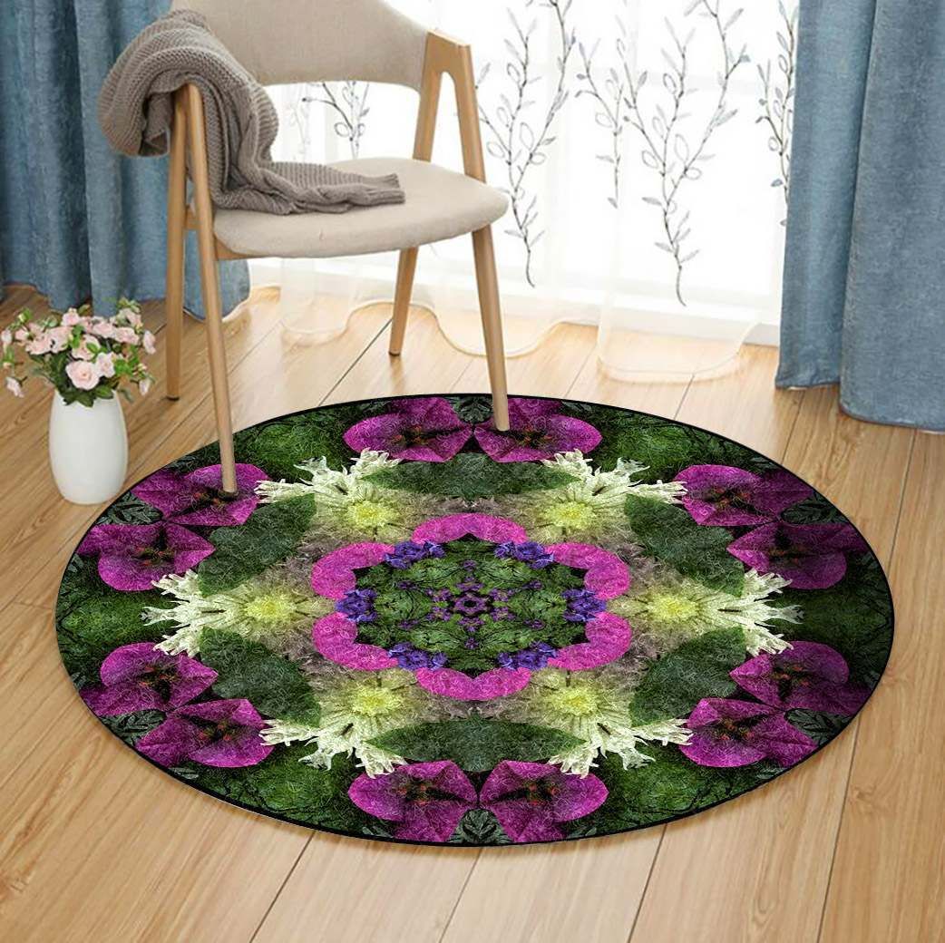 Mandala Flower Round Carpet