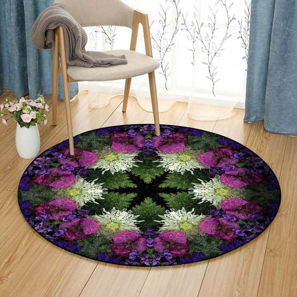 Mandala Flower Round Carpet