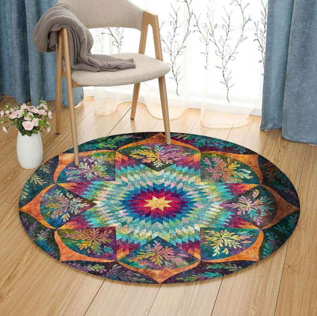Mandala Flower Round Carpet