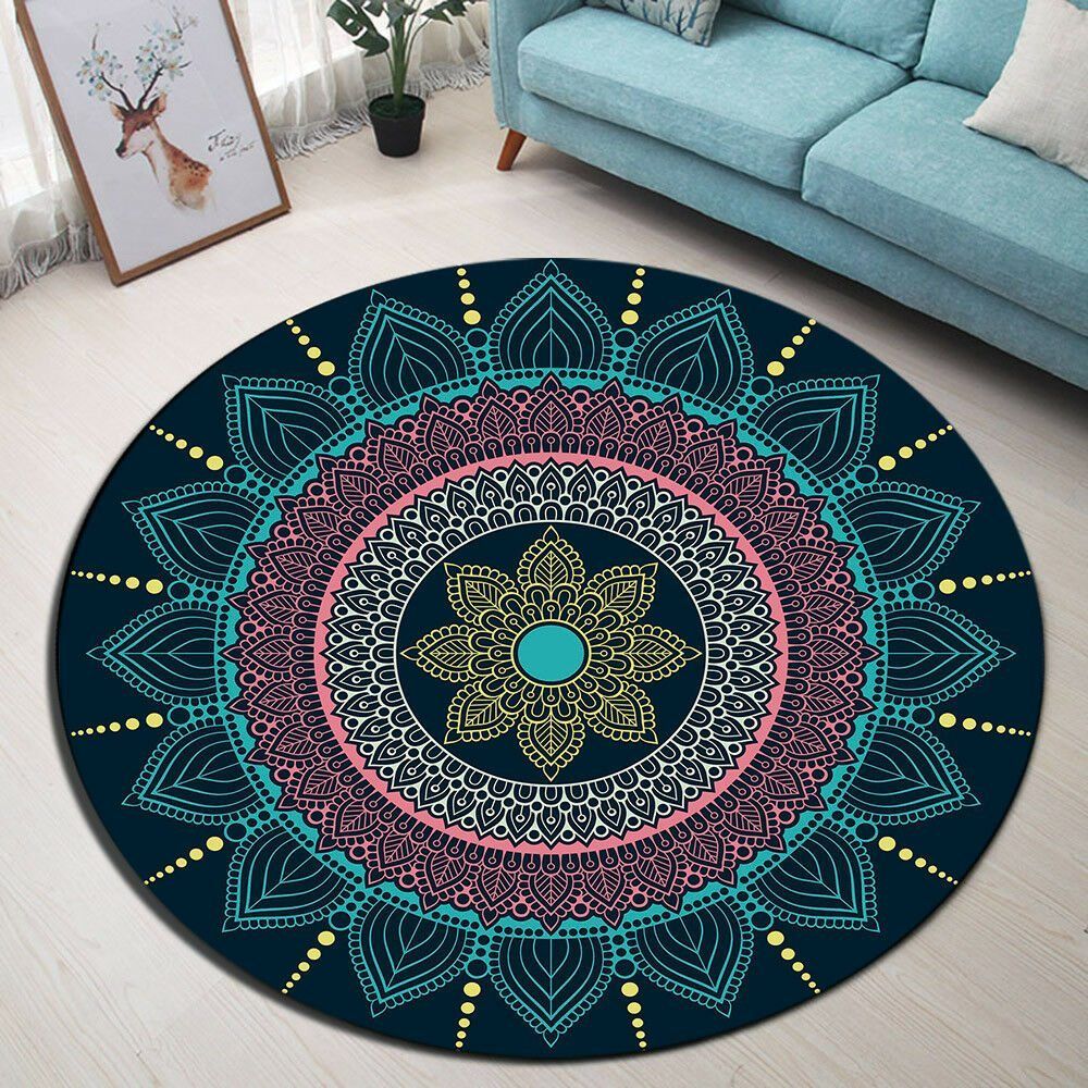 Mandala Flower Round Carpet
