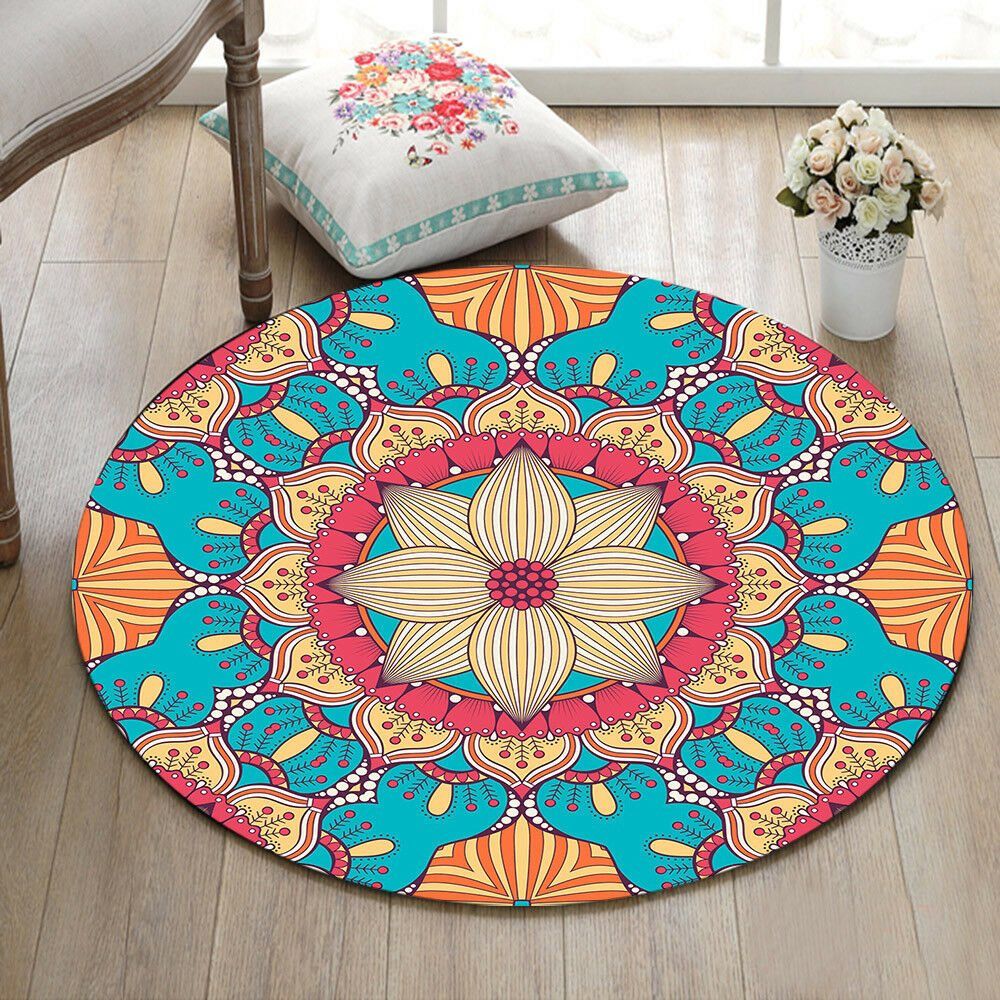 Mandala Flower Round Carpet