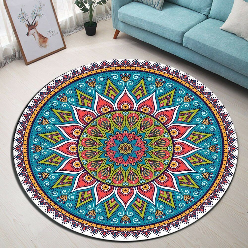 Mandala Flower Round Carpet