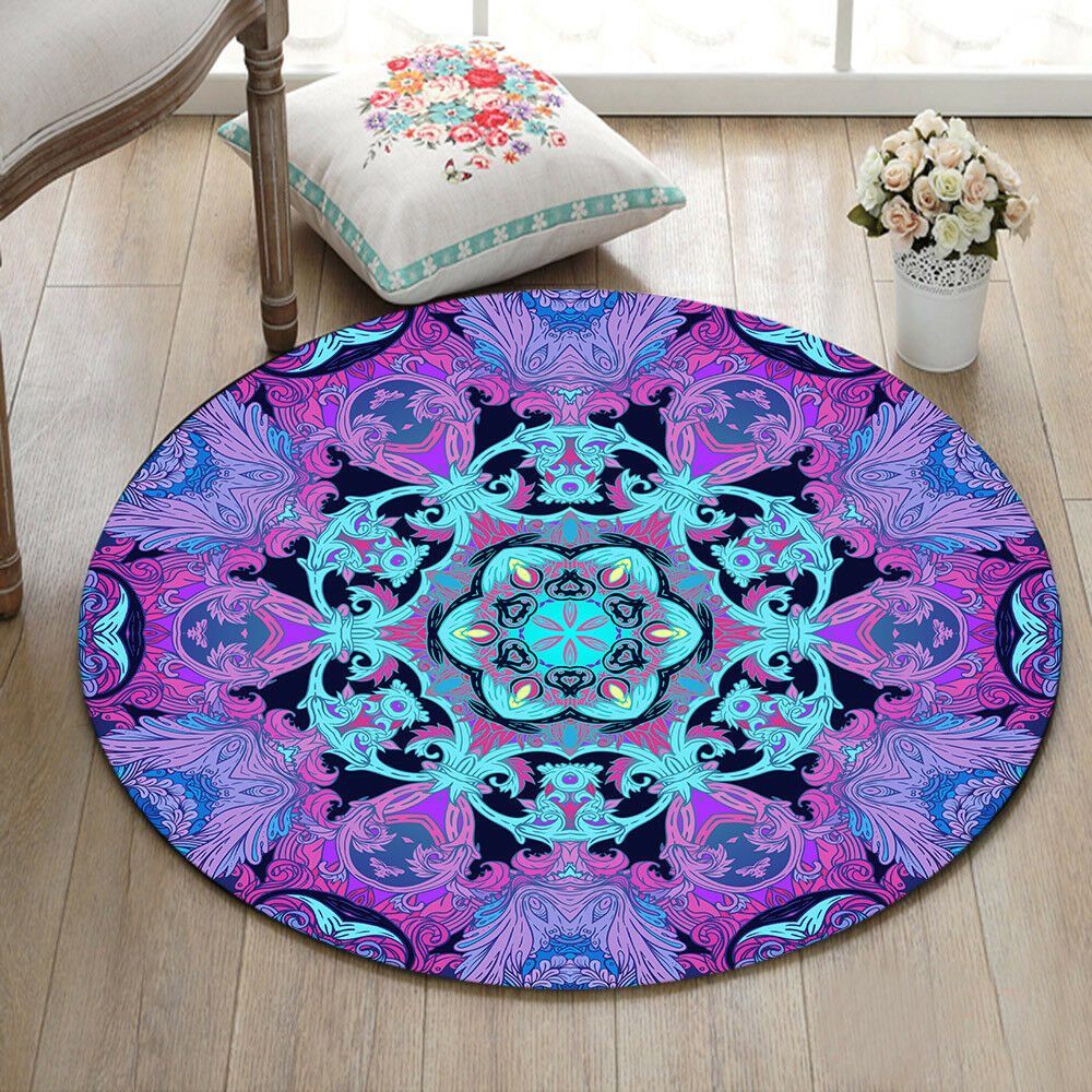 Mandala Flower Round Carpet