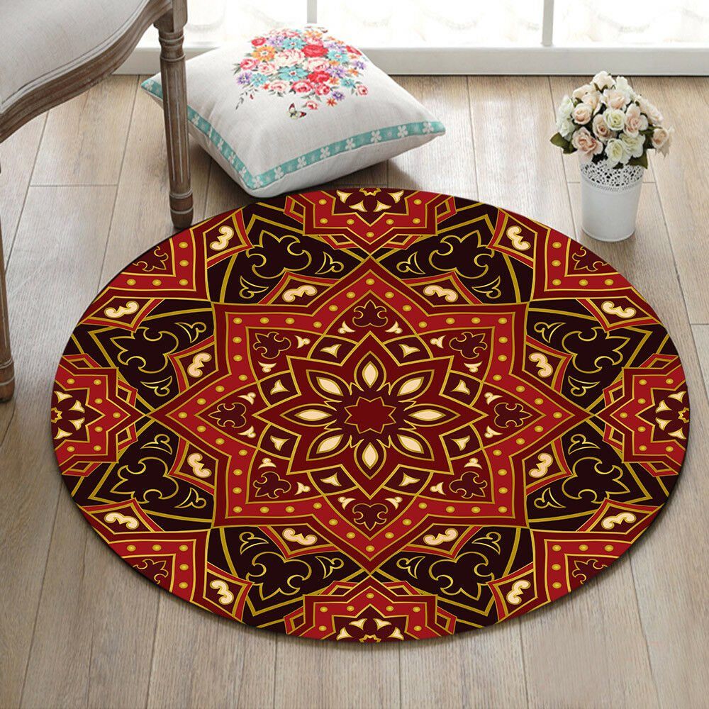 Mandala Flower Round Carpet
