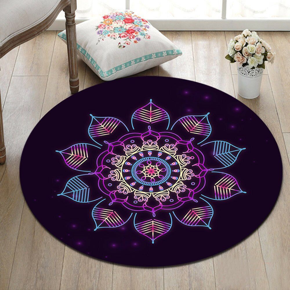 Mandala Flower Round Carpet