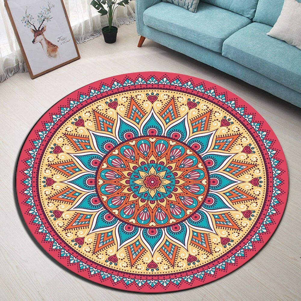 Mandala Flower Round Carpet