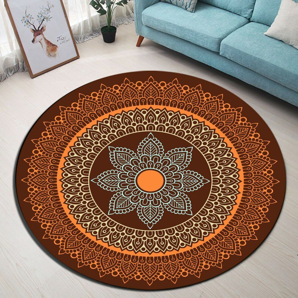 Mandala Flower Round Carpet