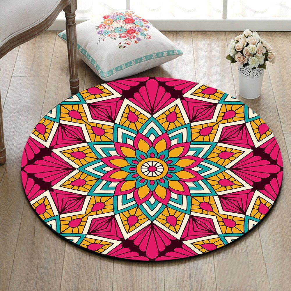 Mandala Flower Round Carpet
