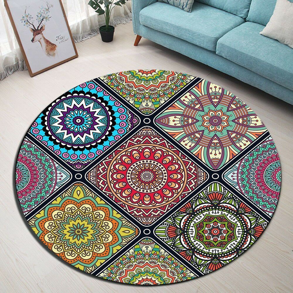 Mandala Flower Round Carpet