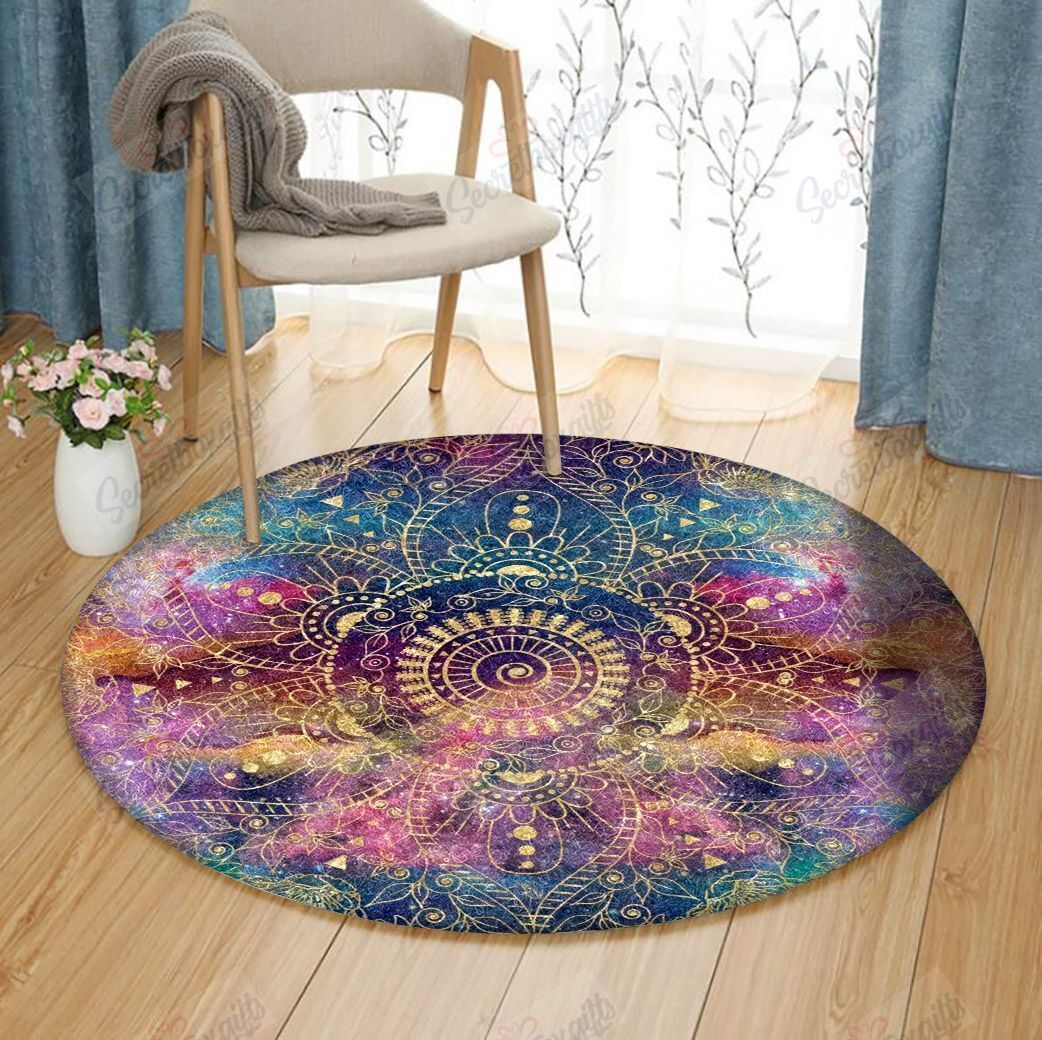 Mandala Flower Round Carpet
