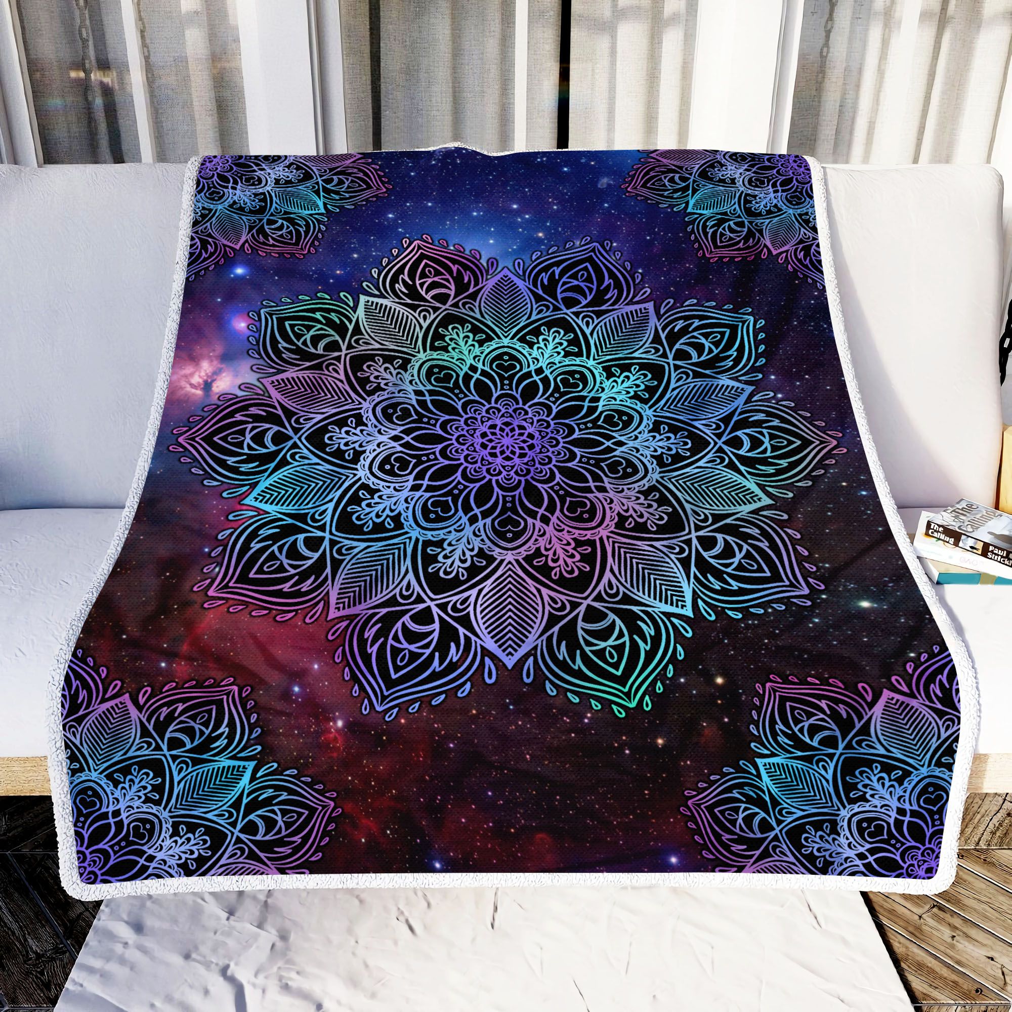 Mandala Galaxy Fleece Blanket