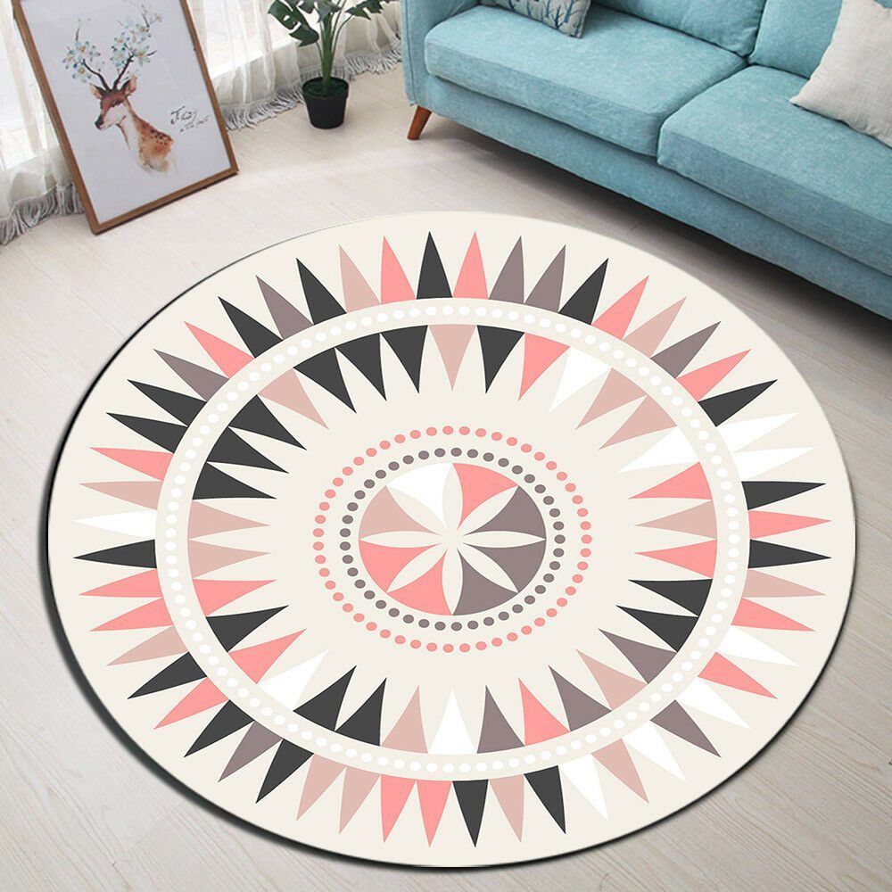 Mandala Geometry Round Carpet