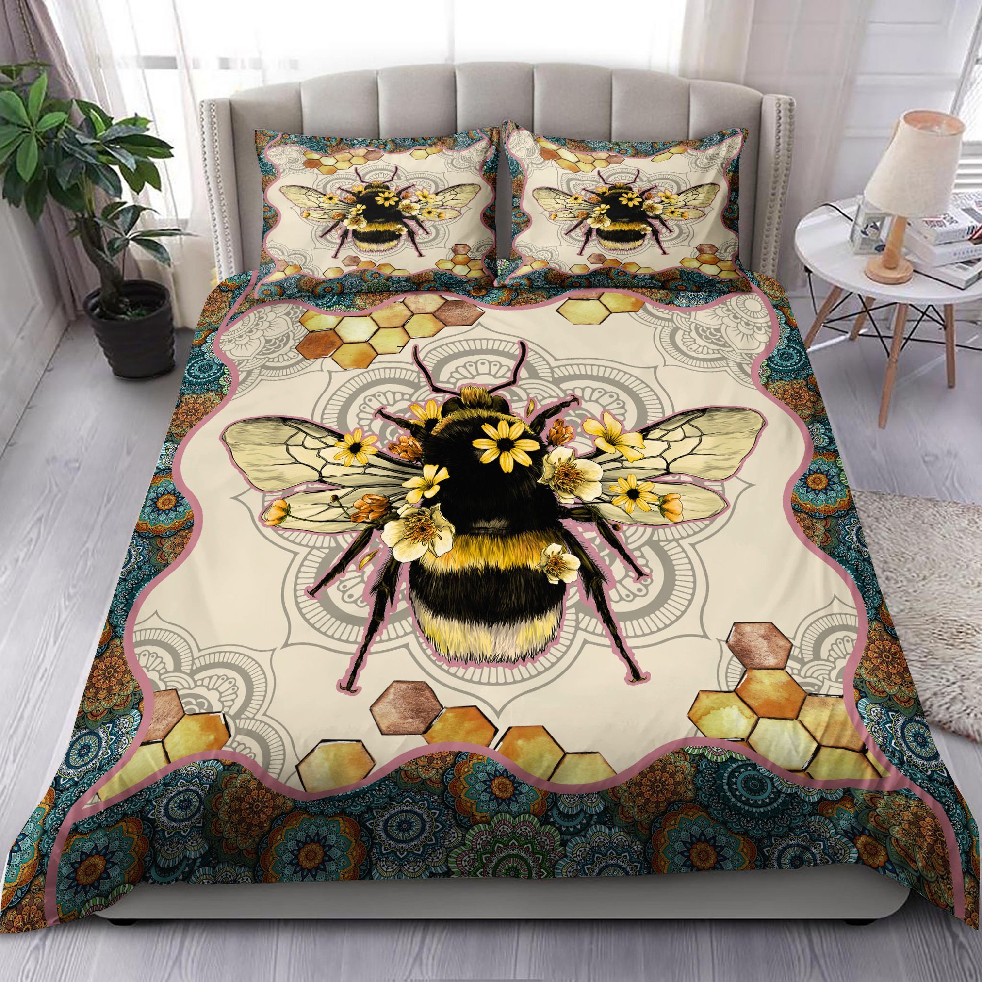 Mandala Honey Bee Bedding Set