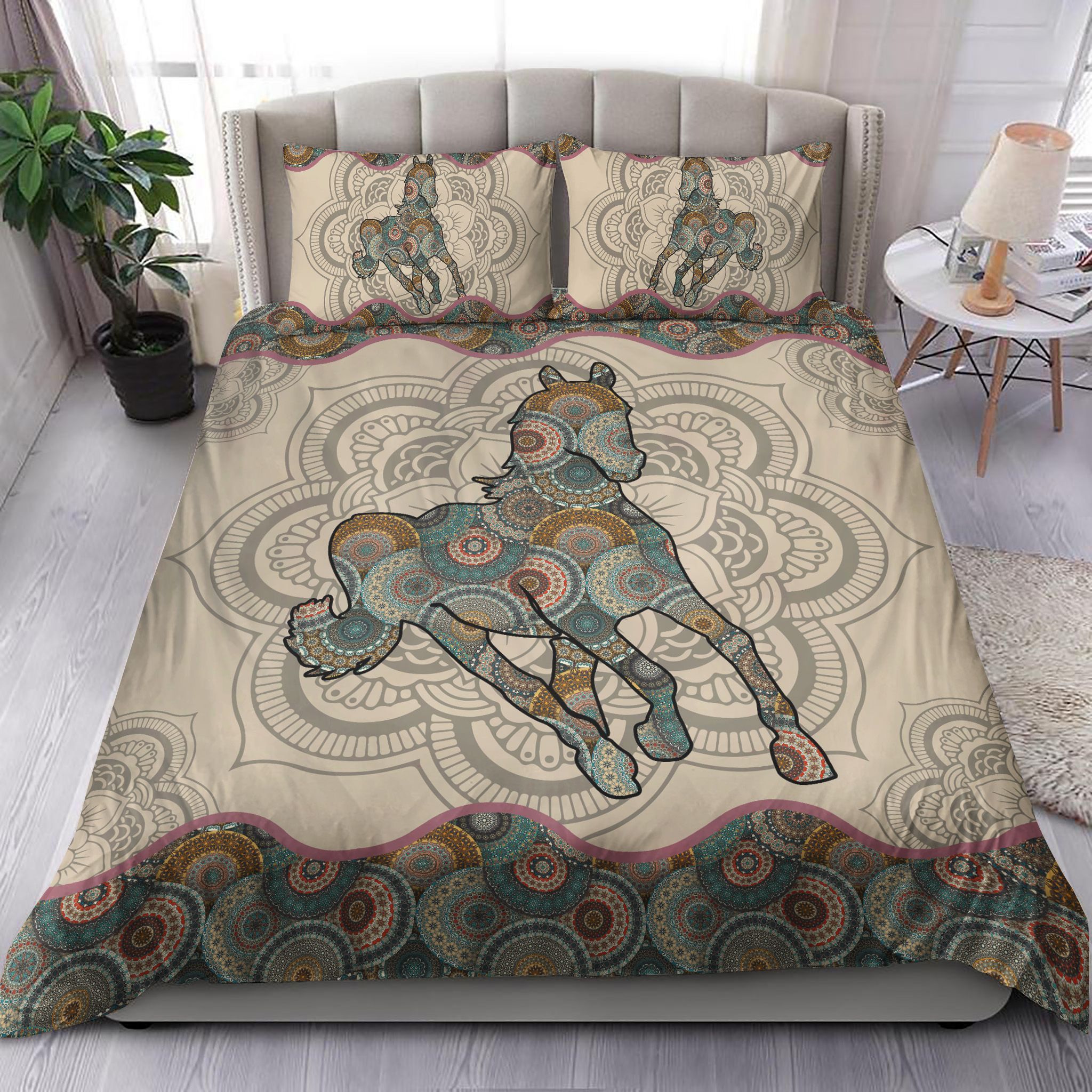 Mandala Horse Running Bedding Set