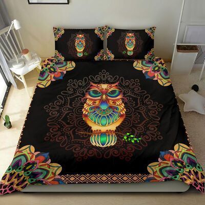 Mandala Owl Bedding Set