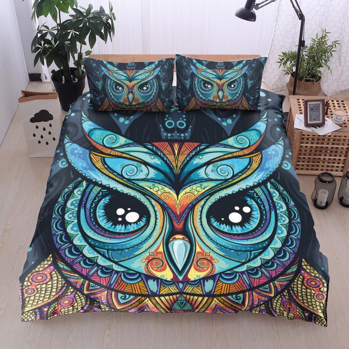 Mandala Owl Bedding Set