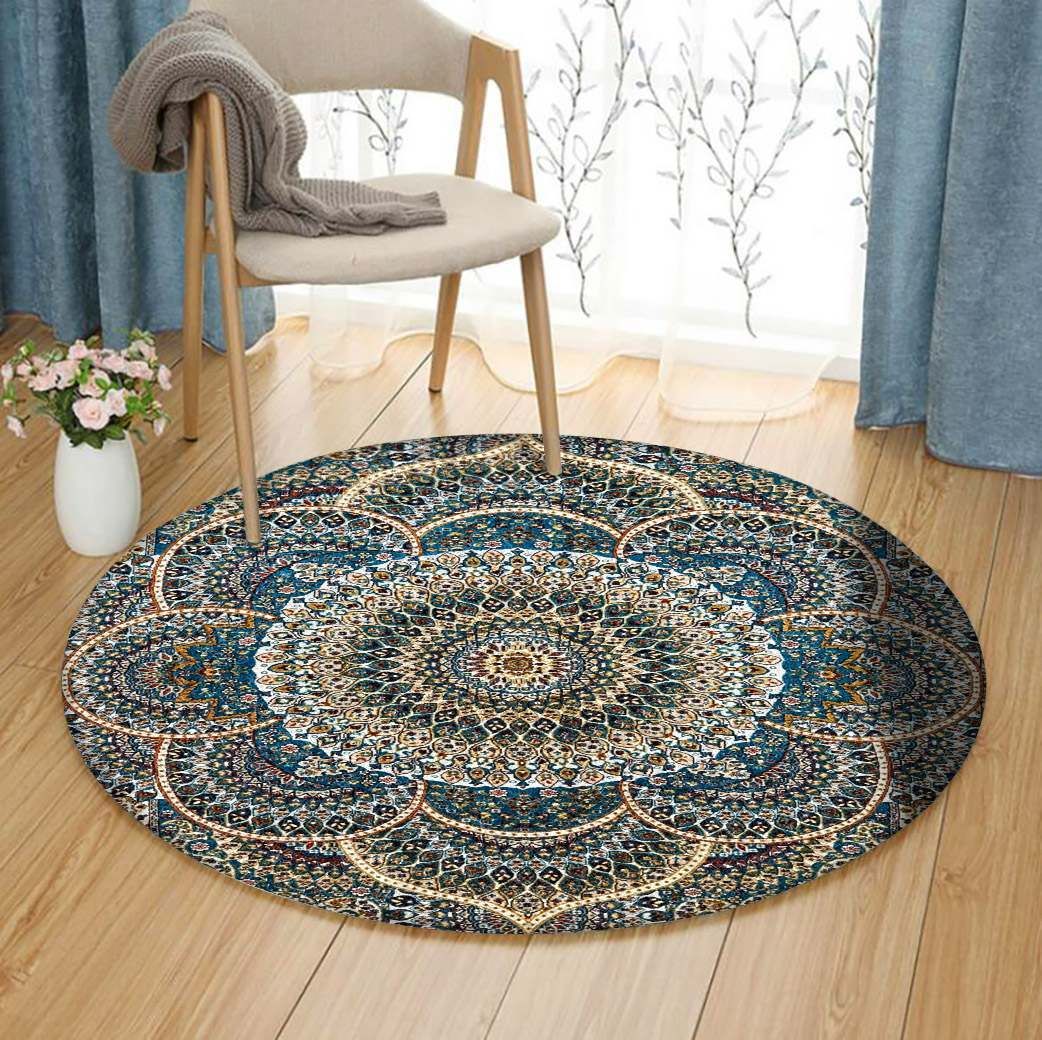 Mandala Persian Floral Round Carpet