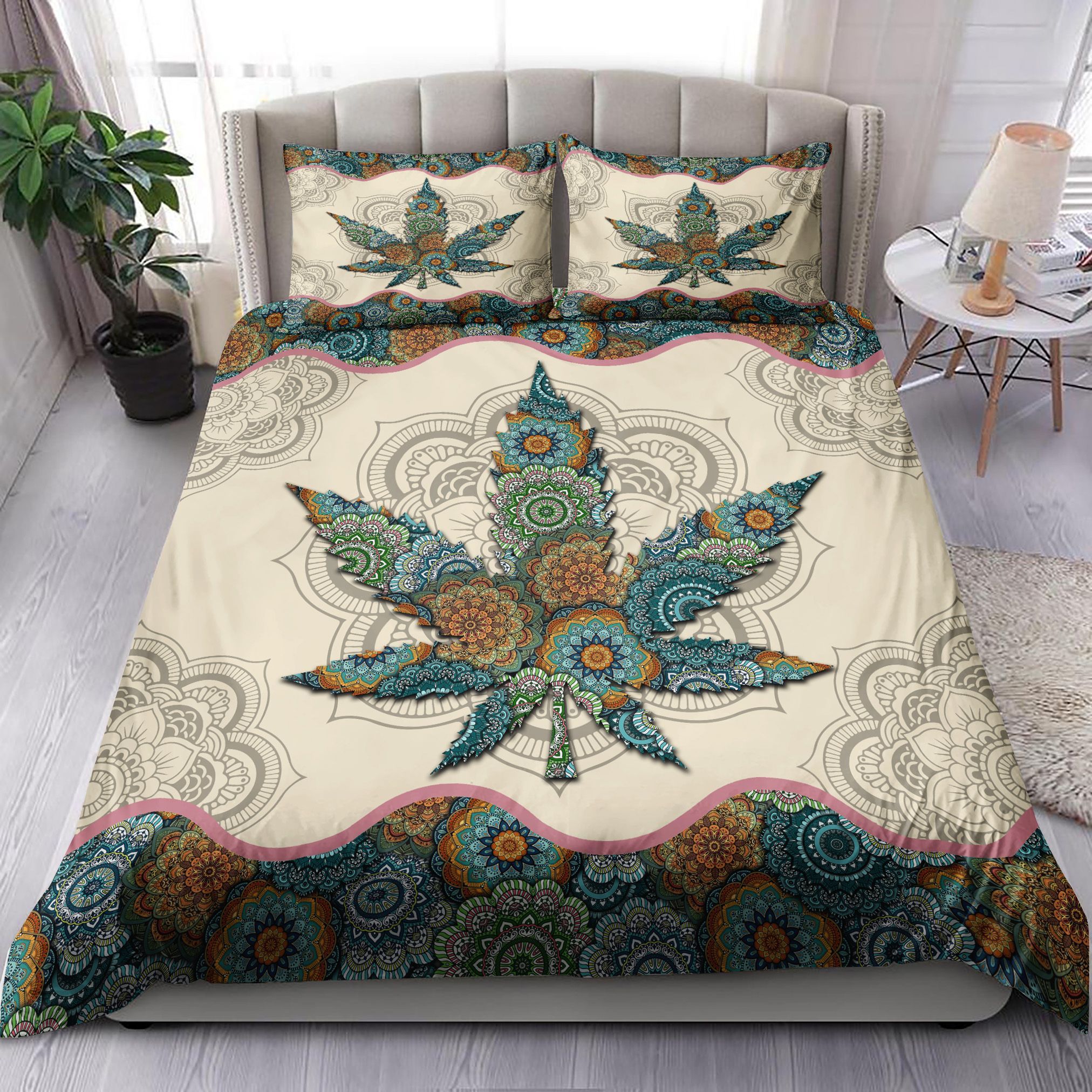 Mandala Weed Bedding Set