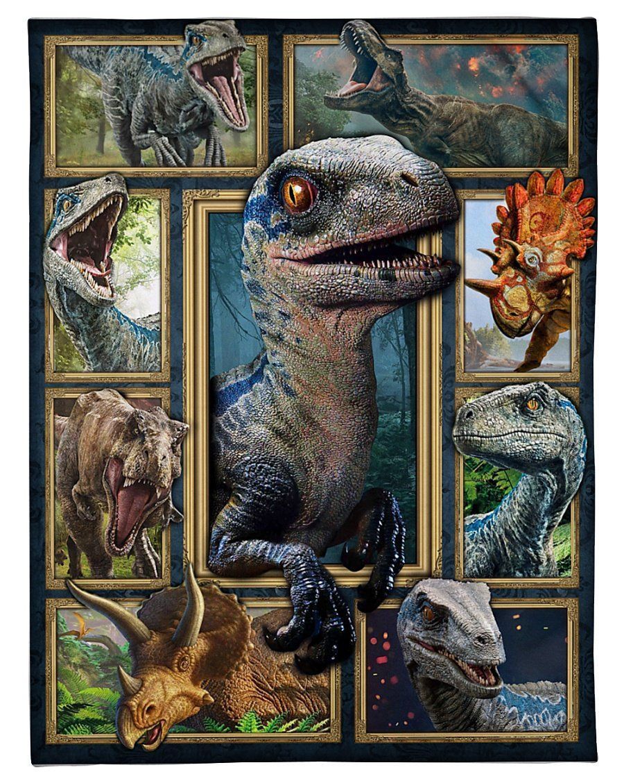 Many Kinds Of Dinosaurs Custom Design For Animal Lovers Fleece Blanket