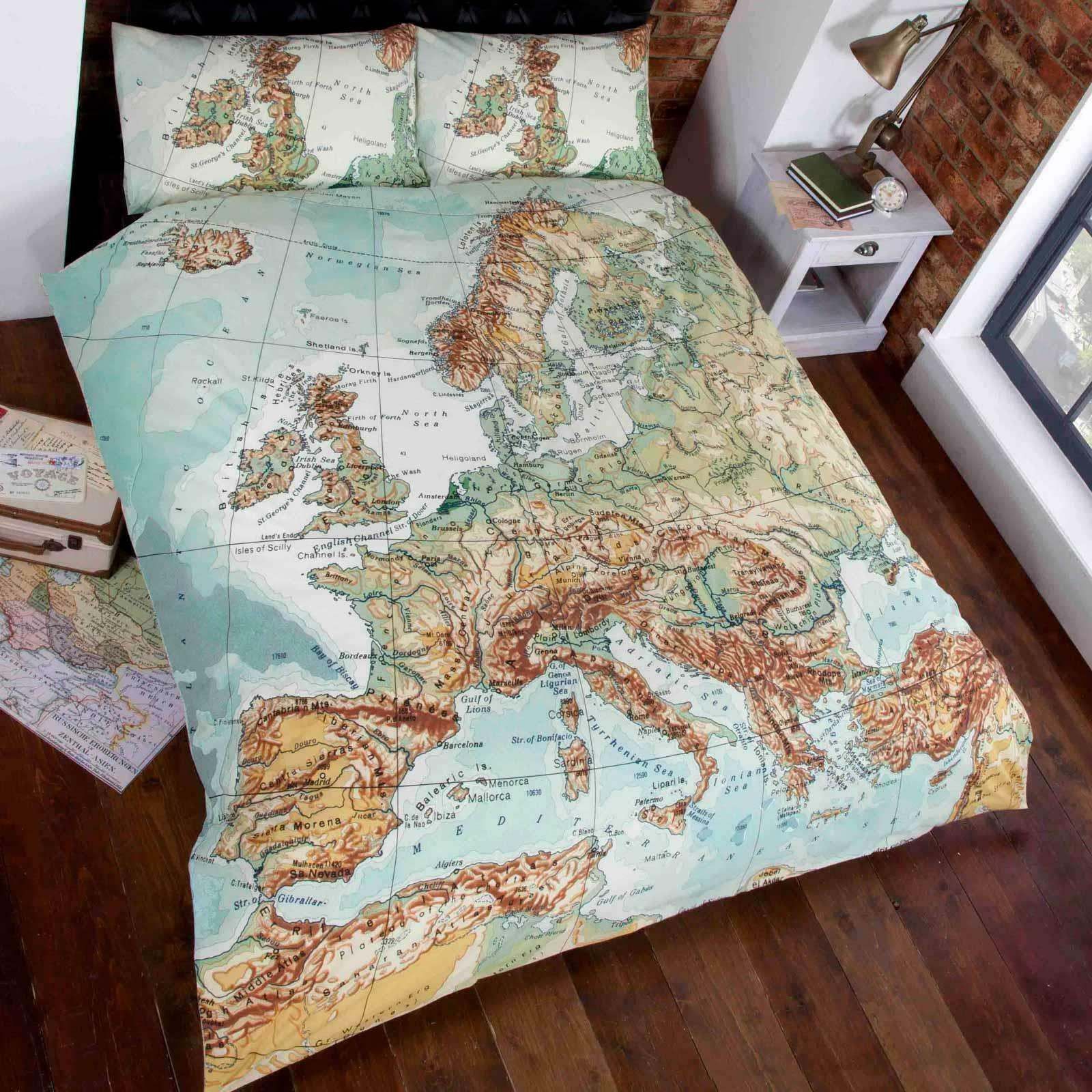 Map Atlas Bedding Set