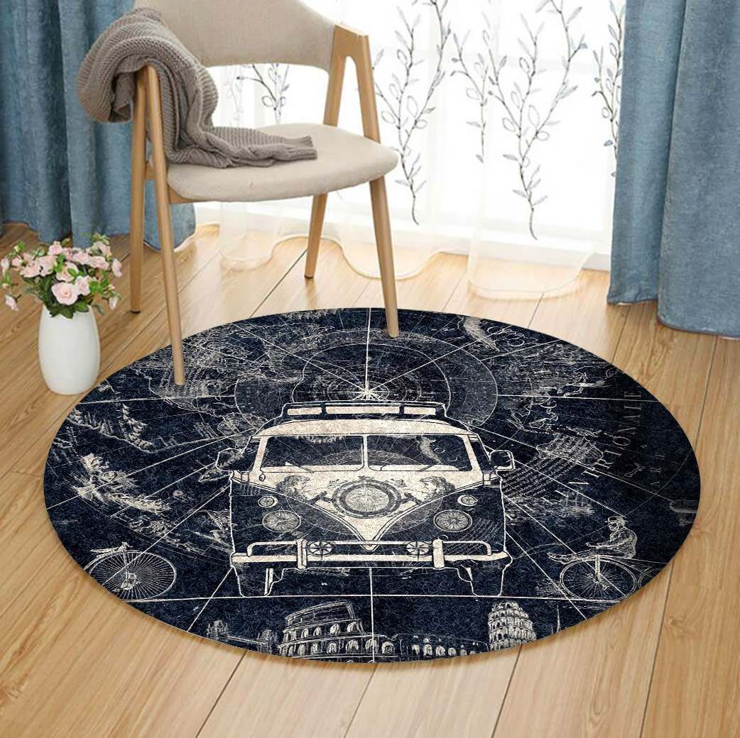 Map Round Carpet