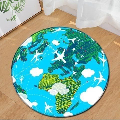 Maps Round Carpet
