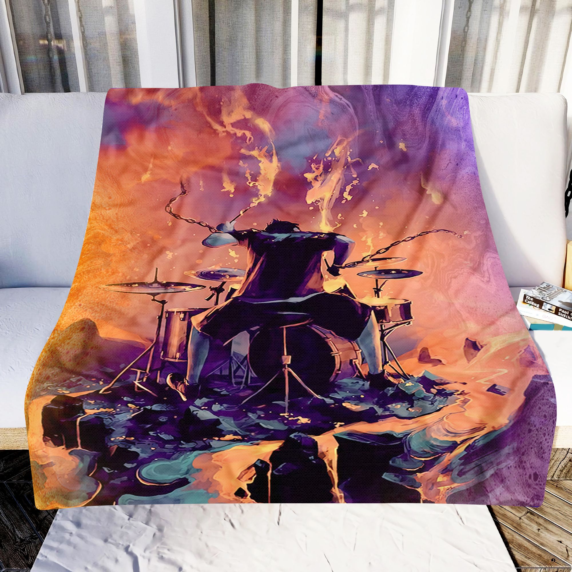 Marble Drummer Majestic Fleece Blanket
