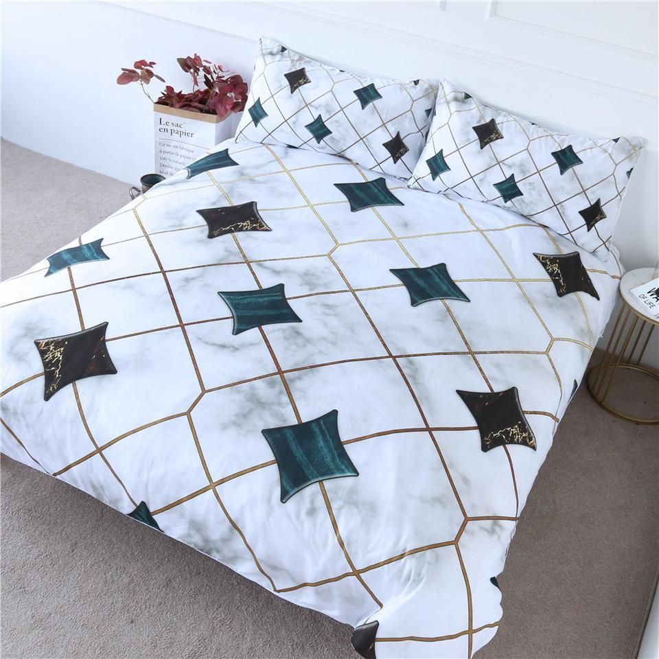 Marble Geometric Art Bedding Set
