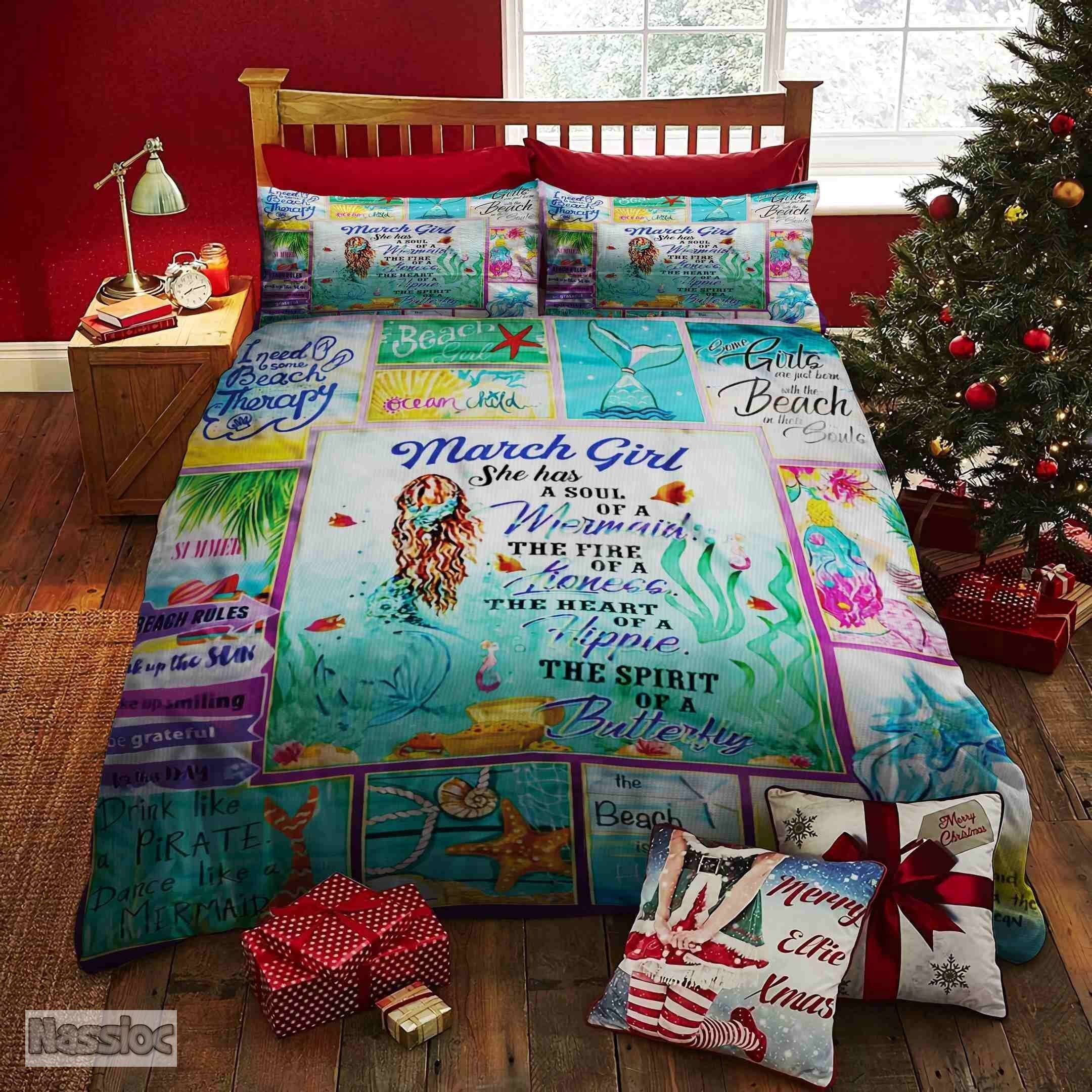 March Girl A Soul Of A Mermaid Bedding Set
