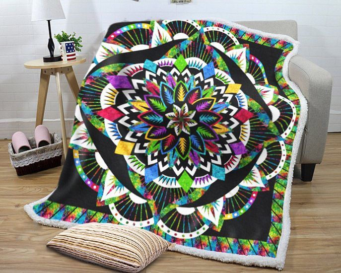 Mardi Gras Sherpa Fleece Blanket