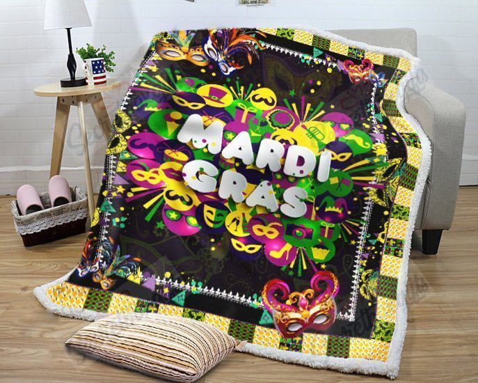 Mardi Gras Party Fleece Blanket