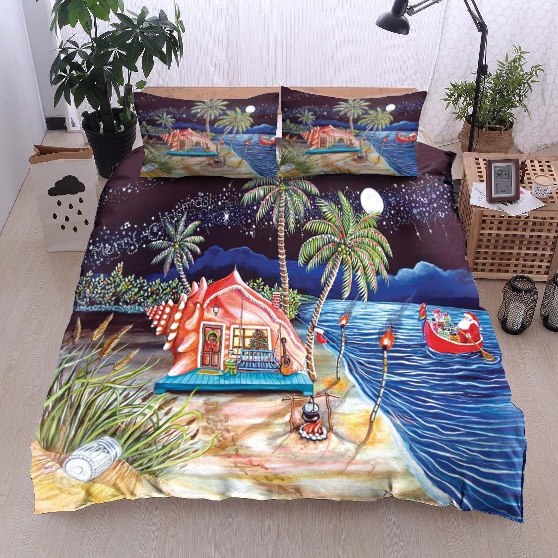 Margaritaville Conch Christmas Bedding Set