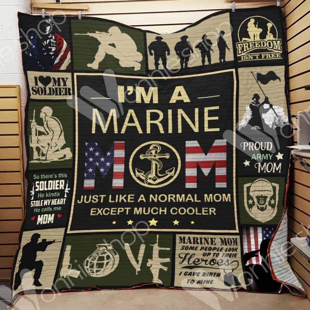 Marine Mom Soldier Quilt Blanket DHC06021116TD