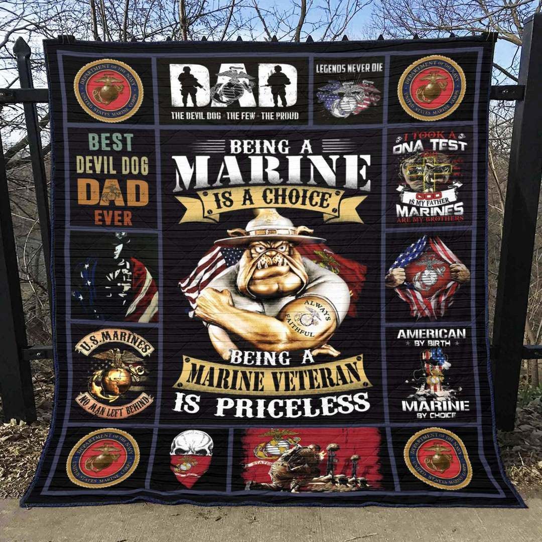 Marine Veteran Ye260703A TBG Quilt Blanket
