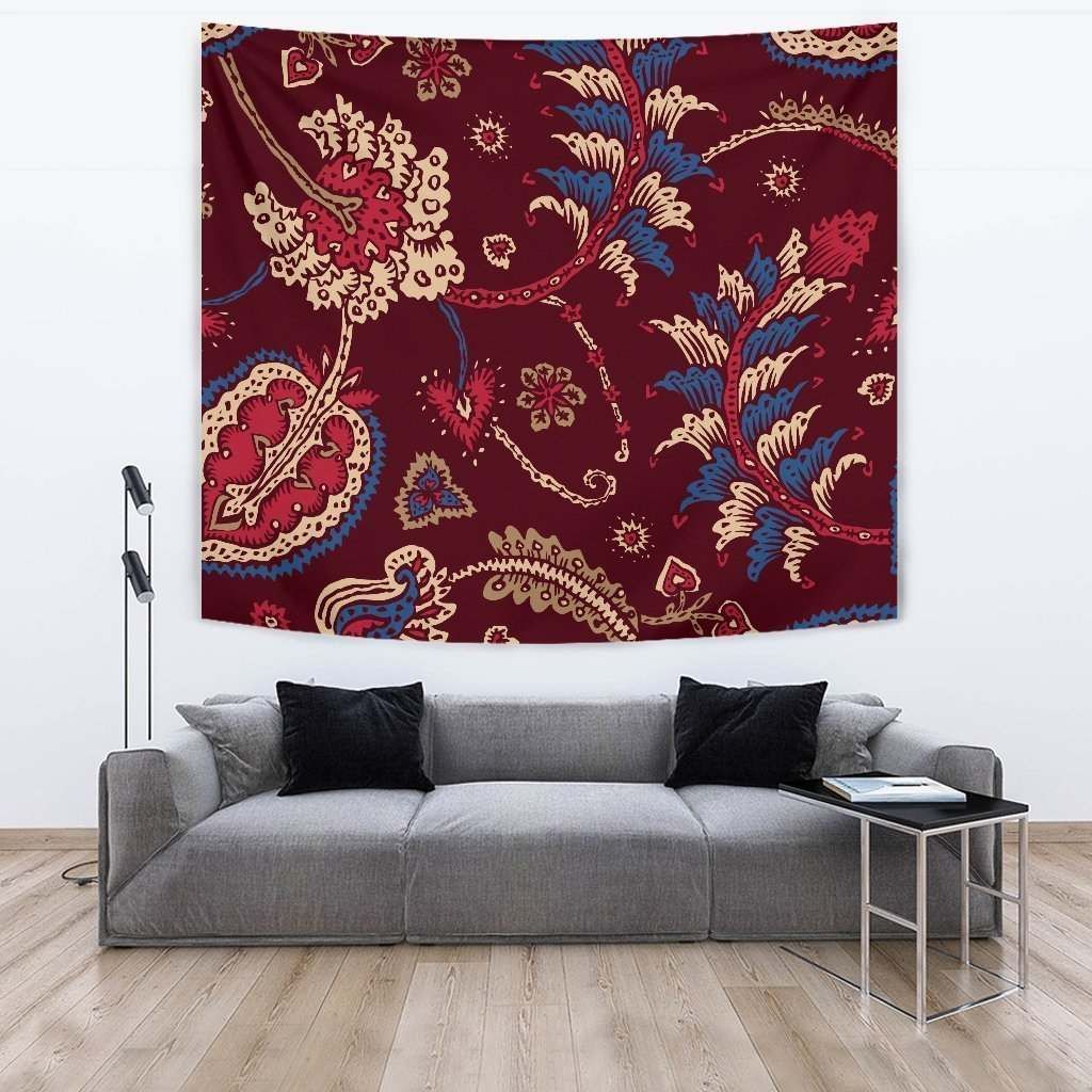 Maroon Vintage Bohemian Floral CL17100088MDT Tapestry