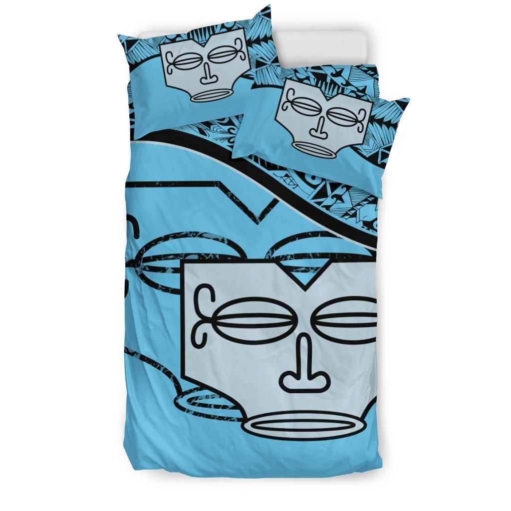 Marquesas Islands Blue And Black Bedding Set