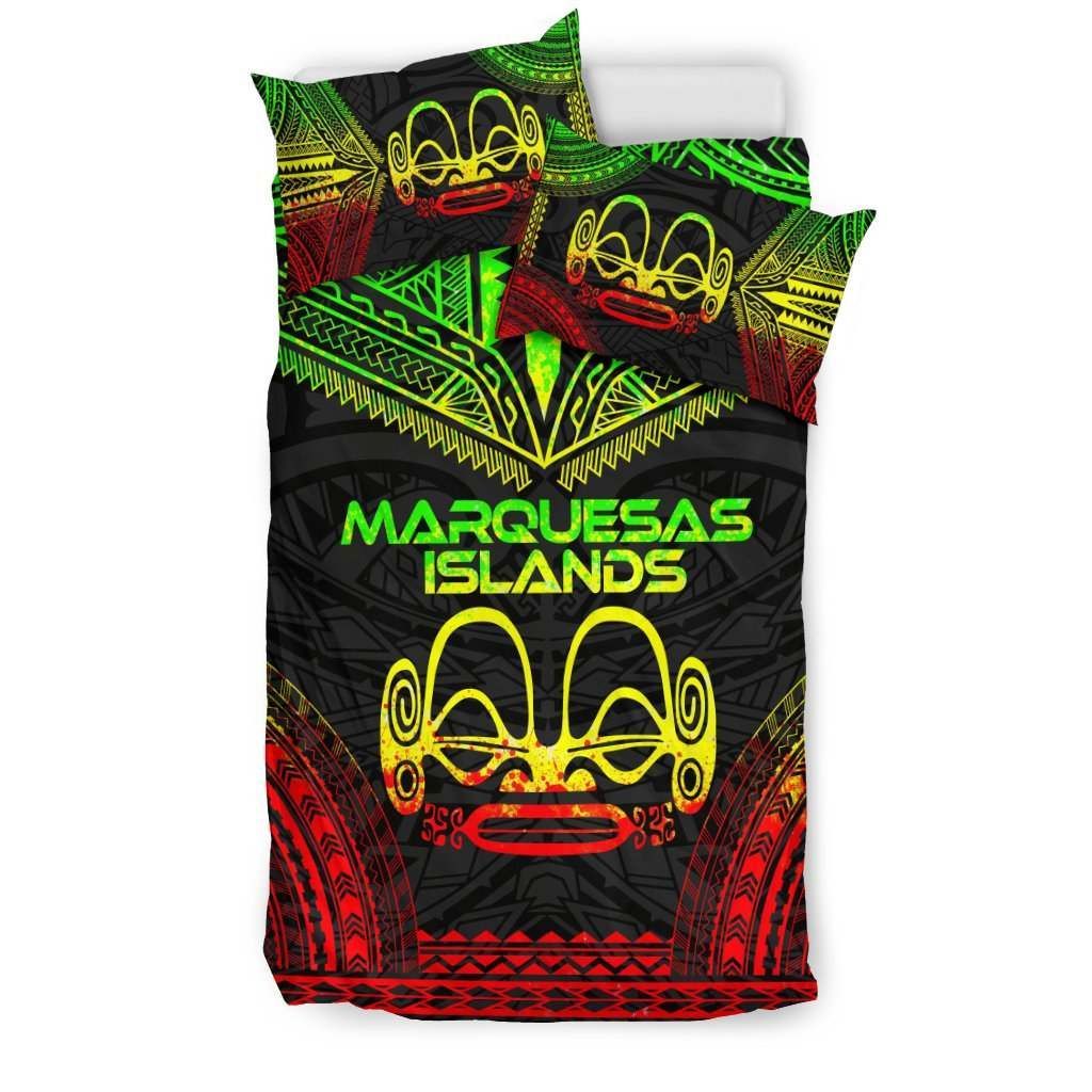 Marquesas Islands Polynesian Chief Bedding Set