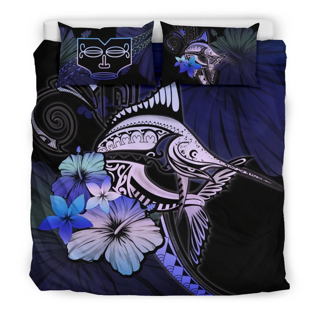 Marquesas Marlin And Hibiscus Bedding Set