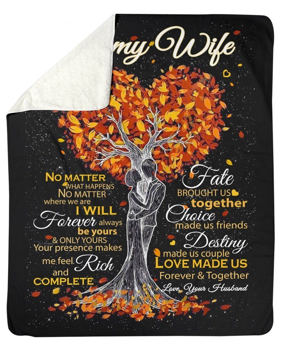 Marriage Anniversary Gift To My Wife Fleece Blanket