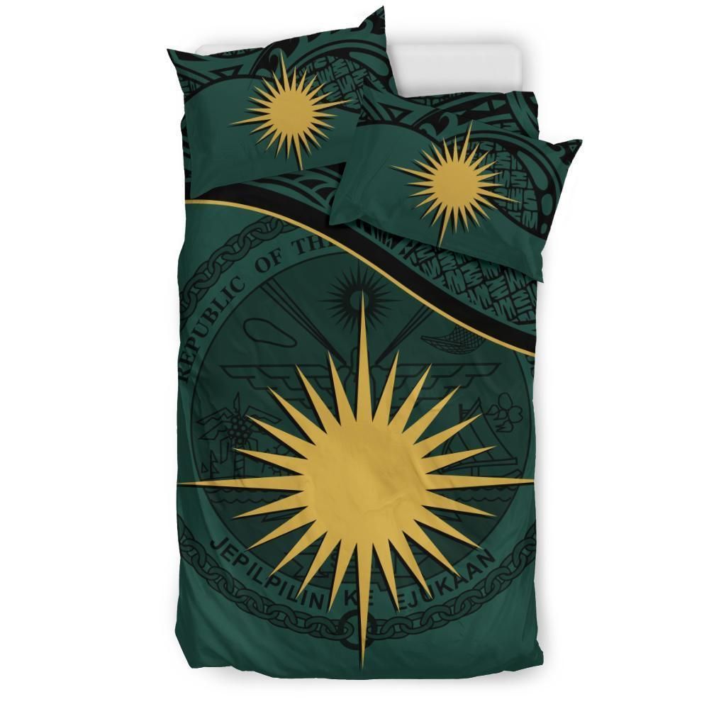 Marshall Island Dark Green Bedding Set