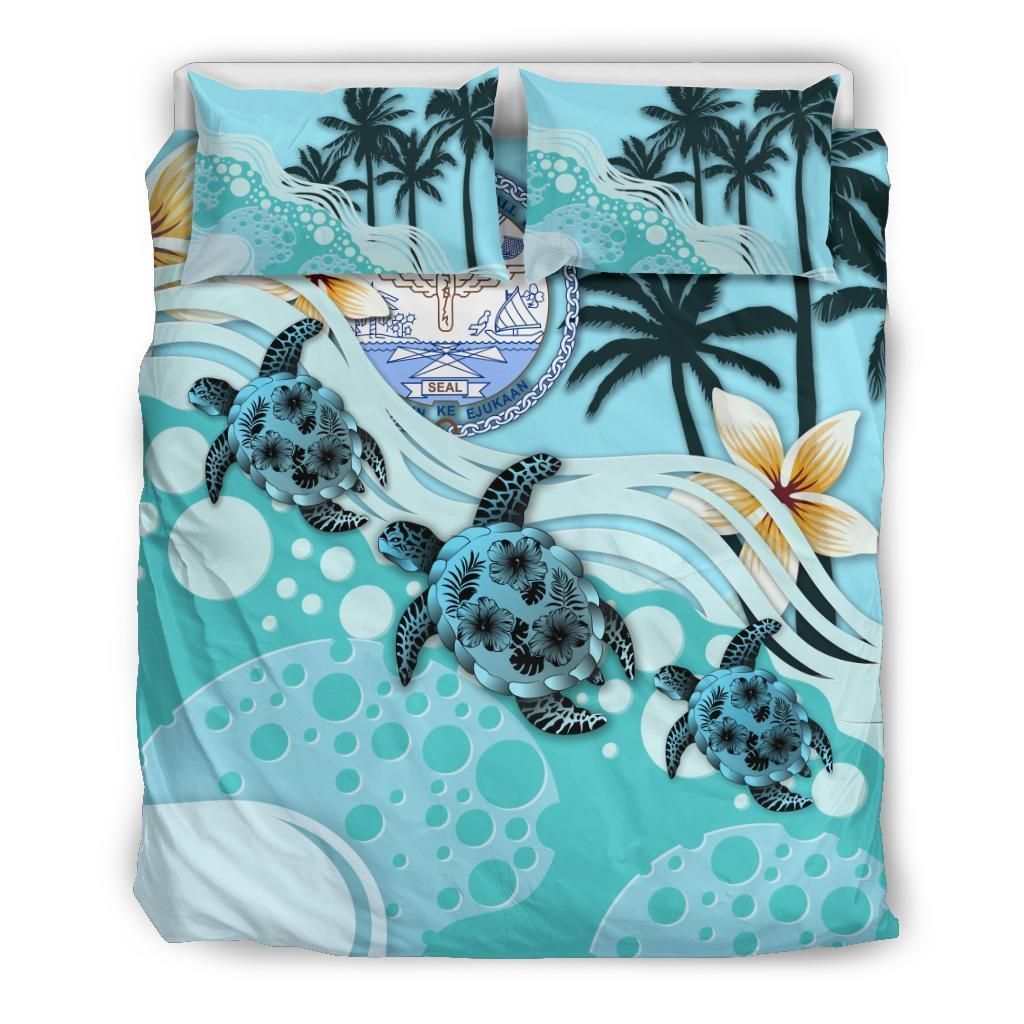 Marshall Islands Blue Turtle Hibiscus Bedding Set