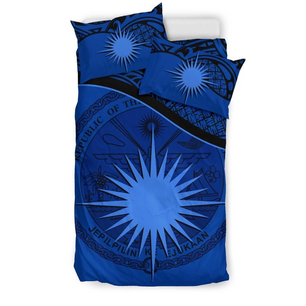 Marshall Islands Dark Blue Bedding Set
